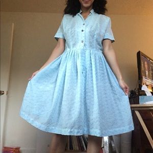 Retro Pastel Blue Dress 40’s and 50’s Style